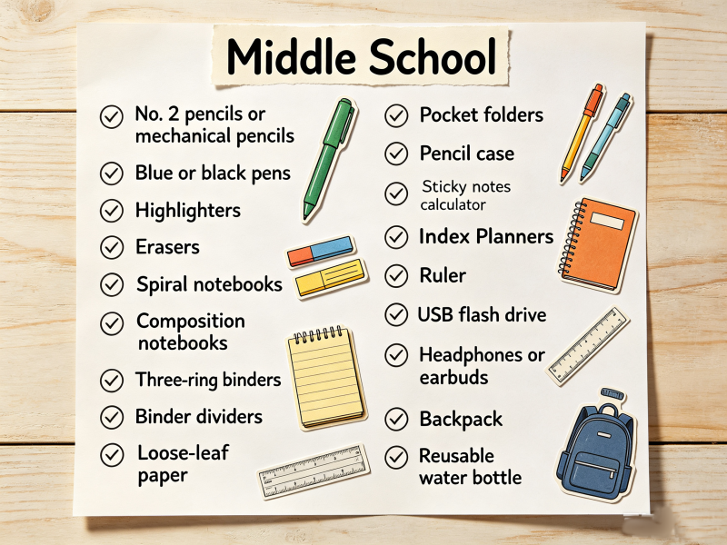 Middle School list