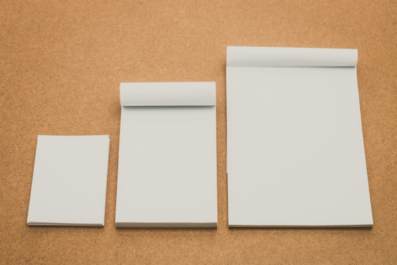 different size notepad