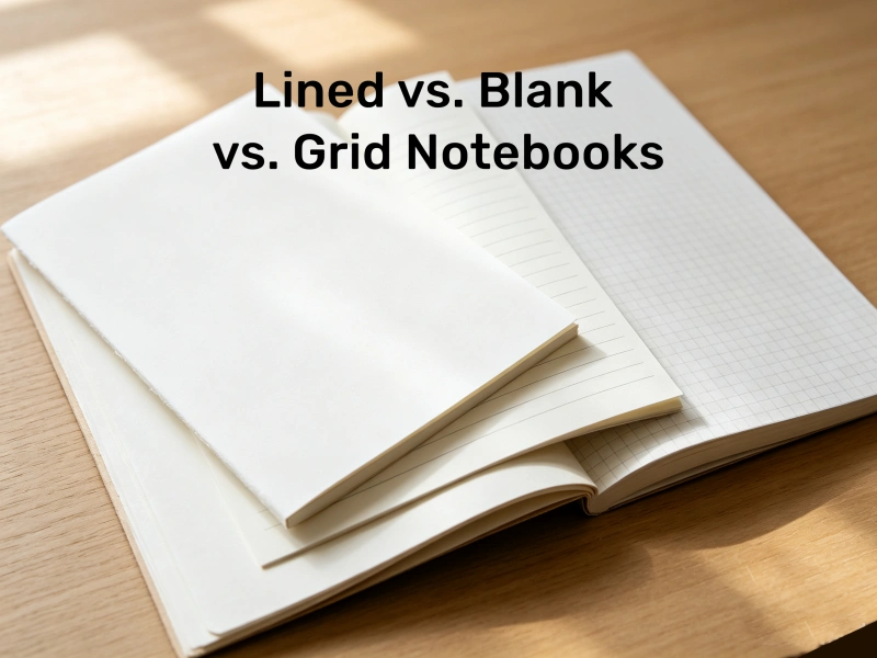 lined vs. blank vs. grid notebooks