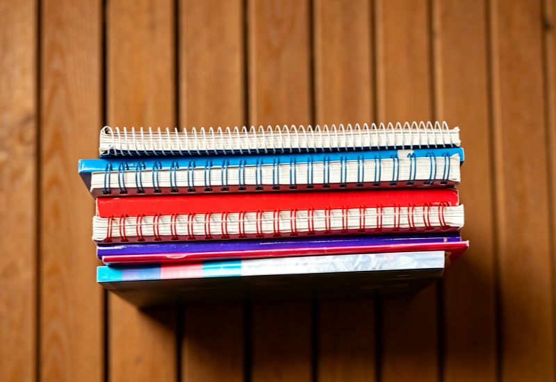 colorful notebooks