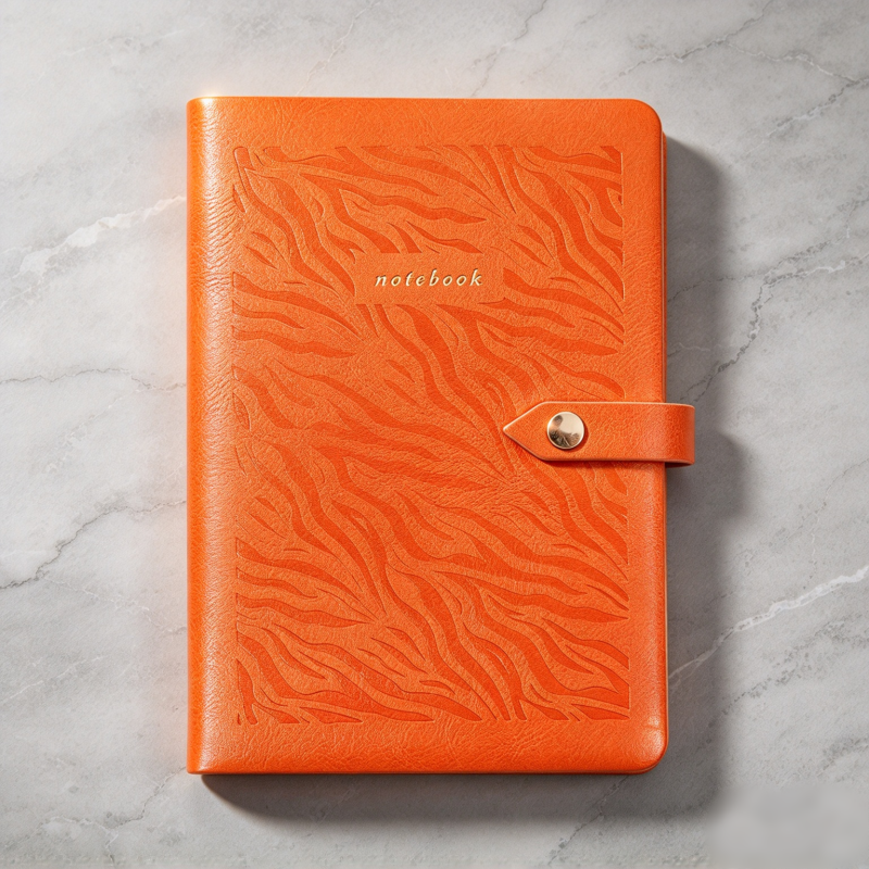 orange PU notebook