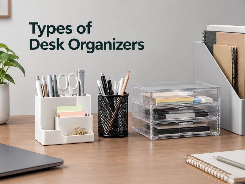 types of desk organizers